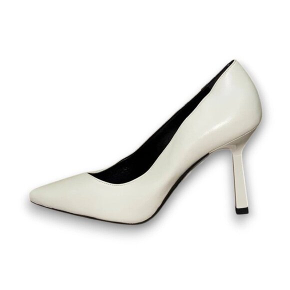 HUGO Katniss Pump 90 Women's White Leather Stiletto Heels US 7 (EU 37) MSRP $232 - Picture 7 of 9